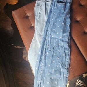 Old Navy Light Blue Heart-Print Kids Jeans
